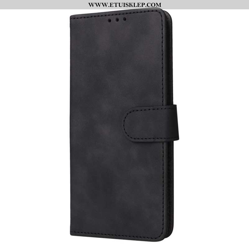 Etui Folio do Oppo Find X5 Lite z Łańcuch Zwykły Pasek Z Efektem Skóry
